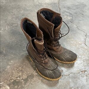 L.L BEAN Men's 10” Maine Hunting Boots GORE-TEX/Thinsulate Size 8M In Brown